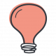 Sie sehen hier das Icon einer gezeichneten Glühbirne.